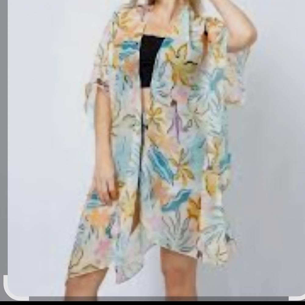 Salt Life Multicolor Tropical Kimono